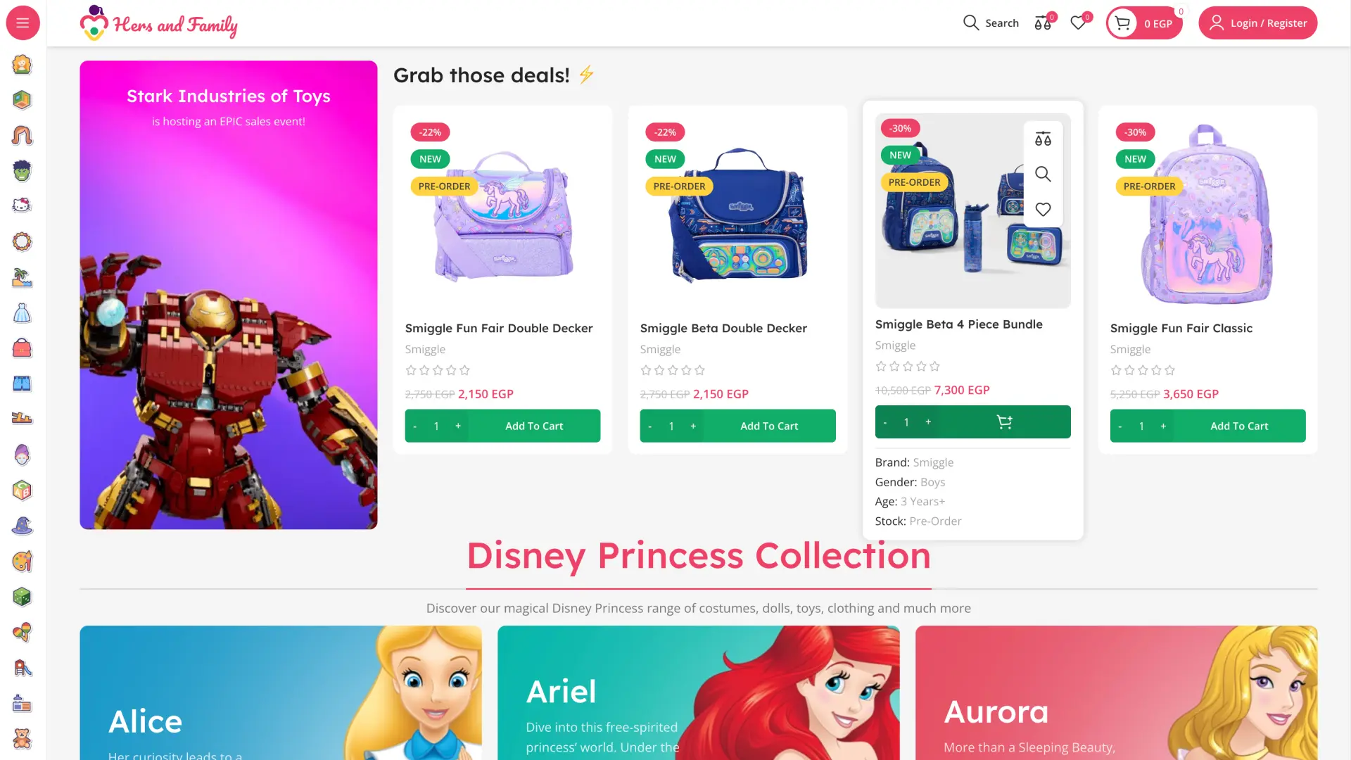 Hers and Family – The First Online Toy Store in Egypt